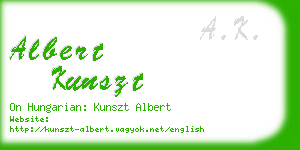 albert kunszt business card